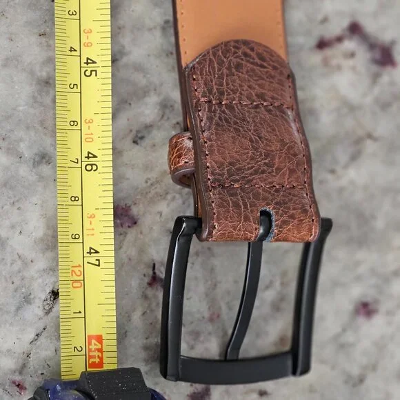 Brown Kermisant Leather Belt Classic design size 50 - Picture 6 of 12